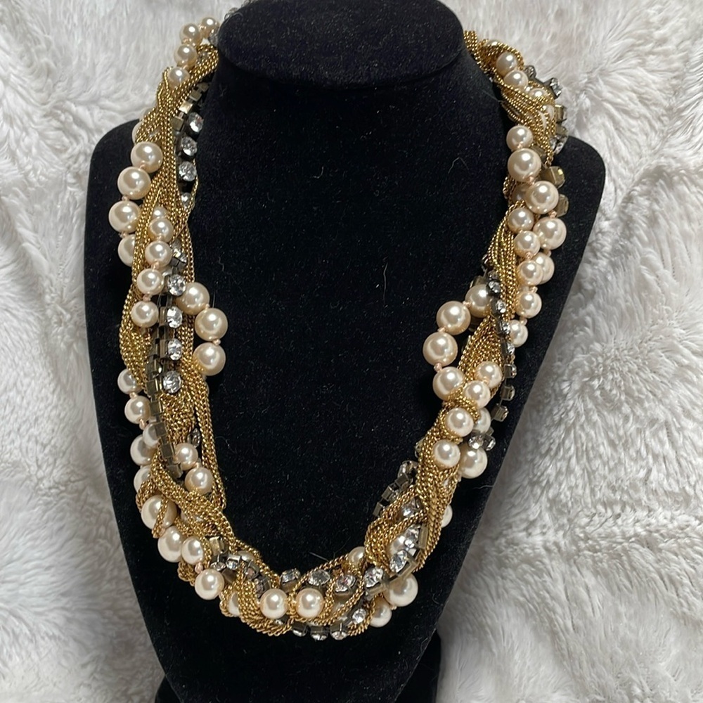 J. Crew Intertwined Mixed Materials Necklace